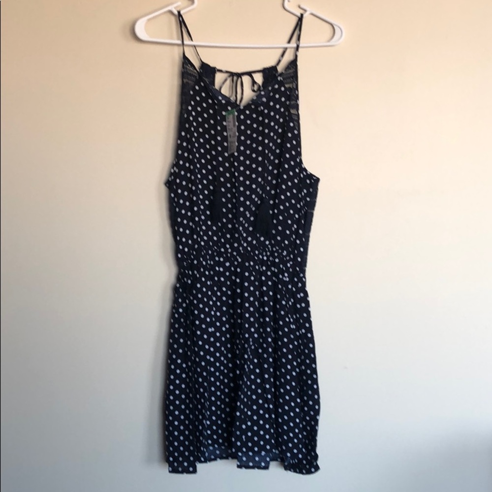 Open back polka dot dress